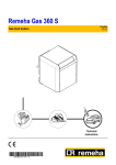 REMEHA GAS 360 S Instruction manual