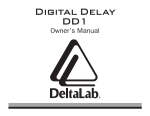 DeltaLab DD1 Owner`s manual