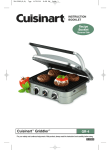 Cuisinart GR-4N Operating instructions