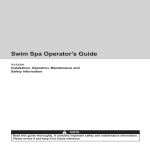 Dynasty Spas D-1000 Operating instructions