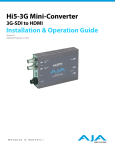 AJA Hi5-3G Specifications