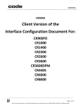 Code CR3600DPM Technical information