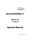 Alvarion BreezeACCESS LB Instruction manual