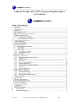 Ambient Weather WS -1173A User manual