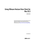 Using VMware Horizon View Client for Mac OS X