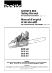 Makita DCS 400DCS 401 Technical data