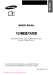 Samsung RT53EASW Owner`s manual