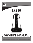 BH FITNESS LK510 Owner`s manual