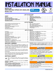 Unitary products group WHOLE HOUSE DEHUMIDIFIER Installation manual