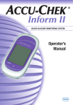 Roche ACCU-CHEK Inform II Operator`s manual