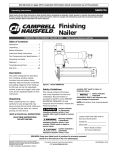 Campbell Hausfeld NB006750 Operating instructions