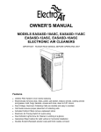 Electro-Air EASASD-18ASC Owner`s manual