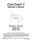 Cub Cadet 5252 Operator`s manual