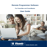 Visonic POWERMAX REMOTE - PROGRAMMER SOFTWARE User guide