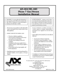 ADC AD-464 Installation manual