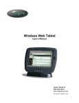 Aegis Wireless Web Tablet User`s manual
