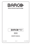 Barco R9001890 Owner`s manual