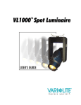 Vari Lite Virtuoso DX User`s manual