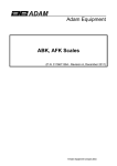 Adam Equipment ABK Series Specifications