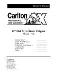 Carlton 1712 Operator`s manual
