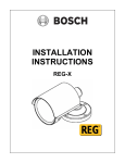 Bosch MAN-REG-X-08 Installation manual