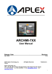 Aplex ARCHMI-7XX User manual