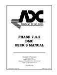 American Dryer Corp. ADG-330D User`s manual