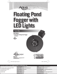 AquaScape Three Disc Floating Pond Fogger Instruction manual