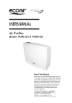 PURE126 & PURE155 Air Purifier Users Manual