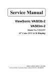 ViewSonic VA503m-1 Service manual