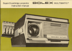 BOLEX Super 8 cartridge projector Instruction manual