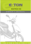 E-TON MATRIX 50 Owner`s manual