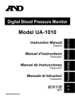 A&D UA-1010 Instruction manual