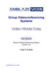 Emblaze-VCON HD3000 User`s guide