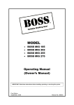 Boss Mig 250 Specifications