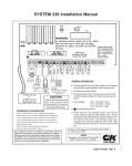 C&K systems System 236i Installation manual