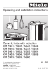 Operating and installation instructions Ceramic hobs with induction