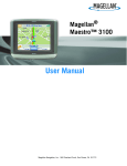 Magellan GPS 3000 User manual