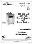 Alto-Shaam ASF-60E Operating instructions