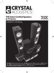 Crystal Acoustics TR - 60 Owner`s manual