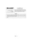 Sharp IV-08MP Instruction manual
