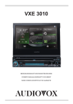 Audiovox VXE 3010 Owner`s manual