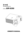 Eiki EIP-X350 Owner`s manual