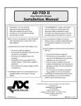 ADC AD-75D II Installation manual