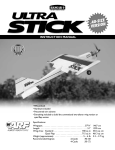 Ultra Stick Hangar 9 Instruction manual