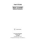 Agilent Technologies 8753ES User`s guide