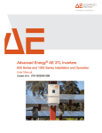 Advanced Energy AE 600 User manual