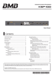 BMB KSP-100 Owner`s manual