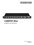 Bogen CAM8PRO Specifications