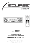 Eclipse CD8061 Owner`s manual